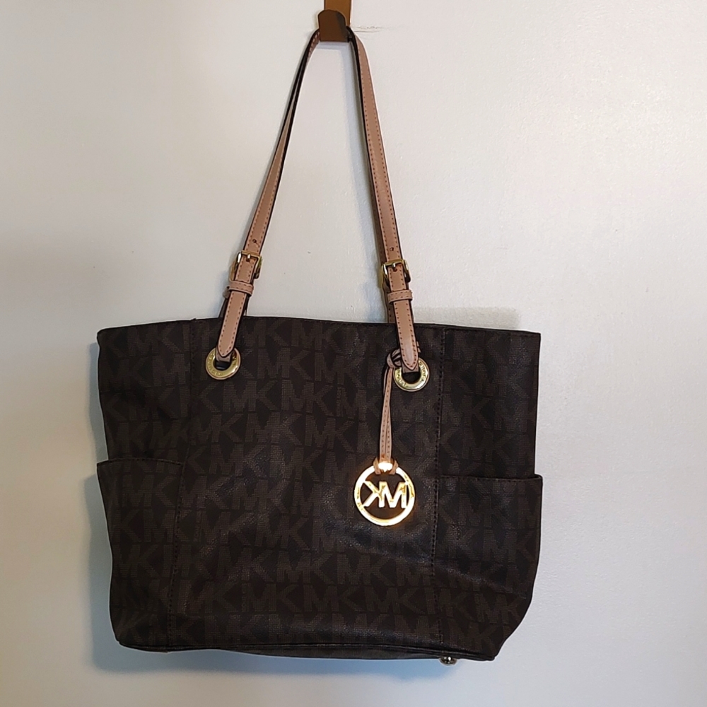 Authentic Michael Kors Brown and Tan Tote Purse